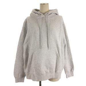 エムエスジーエム MSGM オーバーフィット ロゴ スウェット フーディ パーカー 裏起毛 XS グレー レディース