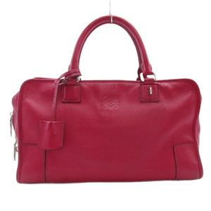 ロエベ LOEWE アマソナ36 アナグラム ハンドバッグ レザー レッド系 ☆AA★ レディース
