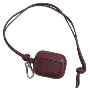 ロエベ LOEWE アナグラム AirPods Pro用 エアポッズプロ用 ケース レザー ボルドー その他