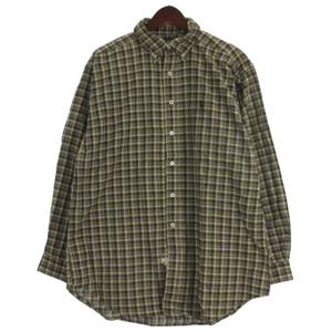 ラルフローレン RALPH LAUREN チェック シャツ 長袖 ブラウン系 16-34 ☆AA★ メンズ