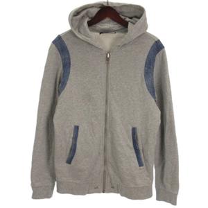 ディーゼル DIESEL ジップアップ スウェット パーカー グレー S ■FF メンズ