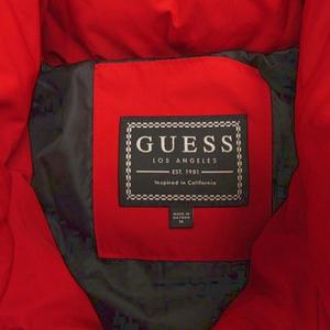 ゲス GUESS ダック ダウンジャケット ジップアップ MJ4W9894K レッド M メンズ
