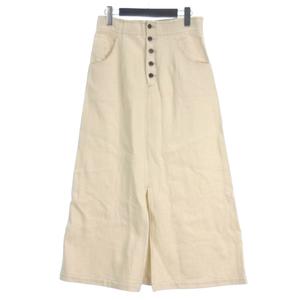 イエナ IENA コットン スカート ロング ホワイト アイボリー 40 ■TC レディース