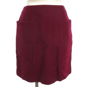 イエナ IENA タイトスカート ミニ ウール混 ボルドー 38 ■TC レディース