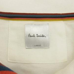 ポールスミス PAUL SMITH ポロシャツ 半袖 ホワイト L ■GY12 レディース