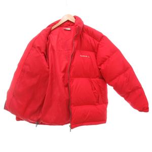 リーボック Reebok ダウンジャケット ロゴ M レッド /UO ■GY74 メンズ