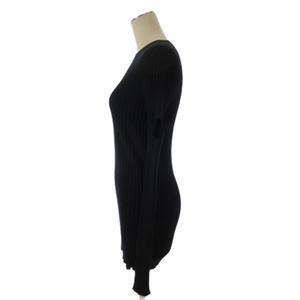 エムエムシックス メゾンマルジェラ MM6 Maison Margiela リブニット ワンピース チュニック 長袖 ネイビー XS ■GY74 レディース