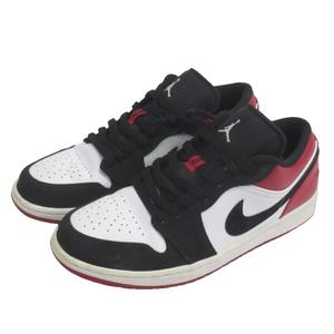 ナイキ NIKE AIR JORDAN 1 LOW Black Toe エアジョーダン1ロー スニーカー 553558-116 レッド 28cm メンズ