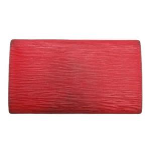 ルイヴィトン LOUIS VUITTON エピ ポルトトレゾーレインターナショナル 三つ折り 長財布 レザー レッド M63387 レディース