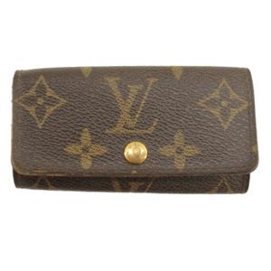 ルイヴィトン LOUIS VUITTON モノグラム ミュルティクレ4 キーケース M62631 ブラウン メンズ レディース
