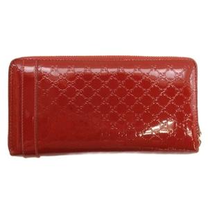 グッチ GUCCI マイクログッチシマ柄 長財布 ウォレット 309758 レッド レディース
