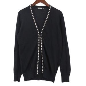 ヒステリックグラマー HYSTERIC GLAMOUR スタッズ カーディガン 長袖 S ■GY09 メンズ