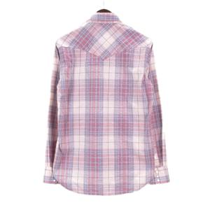ヒステリックグラマー HYSTERIC GLAMOUR ウエスタン チェック シャツ スカル 長袖 ピンク系 M 02201AH03 ■GY09 メンズ
