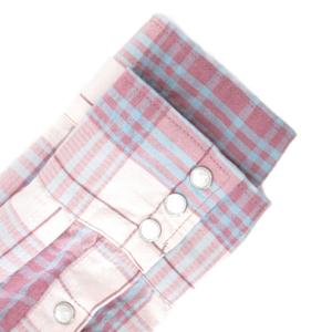 ヒステリックグラマー HYSTERIC GLAMOUR ウエスタン チェック シャツ スカル 長袖 ピンク系 M 02201AH03 ■GY09 メンズ
