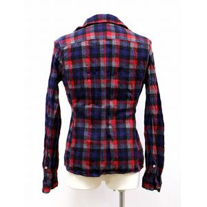 ジュンハシモト junhashimoto シワ加工 チェック シャツ ジュラルミン