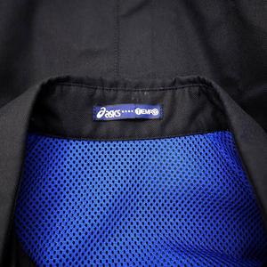 アシックス asics 裏地メッシュ ショート トレンチコート S ネイビー レディース