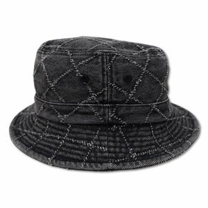 シュプリーム SUPREME 2023AW Punched Denim Crusher パンチ デニム クラッシャー バケットハット 帽子 M～L BLACK(ブラック) メンズ