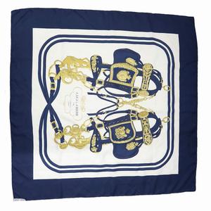 エルメス HERMES シルク カレ90 ブリッド・ドゥ・ガラ スカーフ NAVY/CLAIM/GOLD(ネイビー/クレーム/ゴールド) レディース