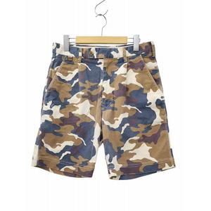 ブルーワーク BLUE WORK ジップフライ カモフラージュ ショーツ M BROWN/NAVY(ブラウン/ネイビー) 春夏 メンズ