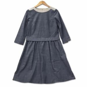 キャラオクルス CARA O CRUZ ダンガリー レイヤード ワンピース 7 グレー レディース