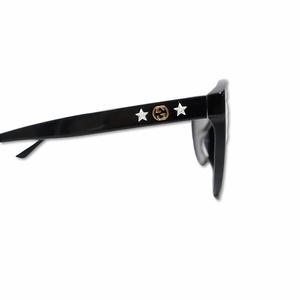 グッチ GUCCI GG0345SA スター インターロッキングG セルフレーム サングラス 54□21-150 BLACK(ブラック) レディース