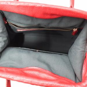 フェリージ】コレクション限定レザートートバッグバーガンディ