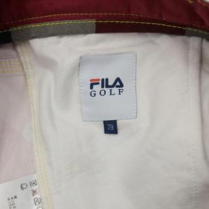 フィラ FILA チェック柄 ジップフライ ショートパンツ ショーツ ゴルフウェア 79 RED レッド HA5AM322 メンズ
