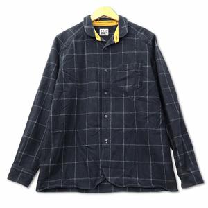 フラボア FRAPBOIS コットン チェック シャツ 2 ブラック メンズ