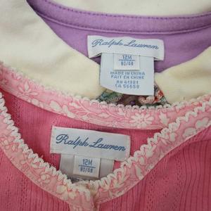 ラルフローレン RALPH LAUREN ポニー刺繍 ロンパース ベビーウェア ピンク×パープル 2枚 まとめ 12M 80 キッズ