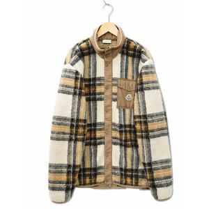 モンクレール MONCLER FELPA APERTA CON ZIP ZIP UP CARDIGAN チェック ジップ フリース ジャケット XL メンズ