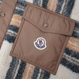 モンクレール MONCLER FELPA APERTA CON ZIP ZIP UP CARDIGAN チェック ジップ フリース ジャケット XL メンズ