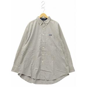 チャップス CHAPS RALPH LAUREN ポケット 長袖 ボタンダウン チェックシャツ XL BEIGE × RED ベージュ × レッド メンズ