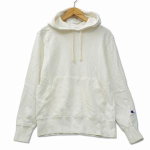 チャンピオン CHAMPION コットン スウェット プルオーバー パーカー S ホワイト メンズ