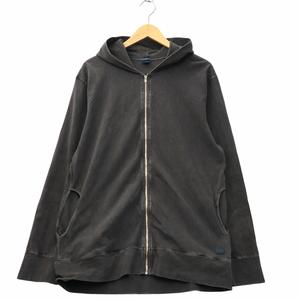 グッドオン GOOD ON 製品染め ジップアップ コットン フーディ パーカー L BLACK ブラック メンズ