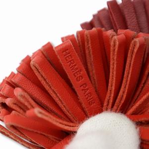 エルメス HERMES レザー カルメン ウノドス タッセル キーリング レディース