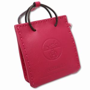 未使用品 エルメス HERMES アニョーミロ バックチャーム ショッパー サック Y刻印 ローズメキシコ レディース