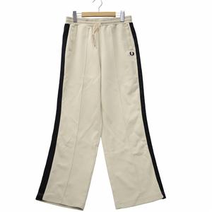 フレッドペリー FRED PERRY 2025SS JEANS FACTORY別注 配色ライン トラックパンツ L OATMEAL オートミール FZ4624 メンズ レディース