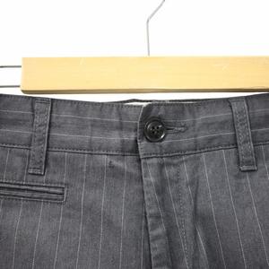 未使用品 シップスジェットブルー SHIPS JET BLUE ストライプ ジップフライ スラックス S GRAY グレー 123-10-0141 メンズ