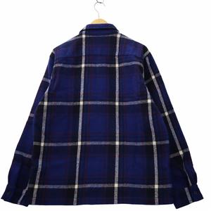 ラッツ RATS BLUE CHECK WOOL SHIRT ブルー チェック ウールシャツ M BLUE ブルー 18'RS-1201 メンズ