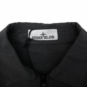 未使用品 ストーンアイランド STONE ISLAND 2025AW 1200004 CANVAS WEAVE COTTON コンフォートフィット オーバーシャツ レイヤード チェストポケット M REED GRAY(リードグレー) メンズ