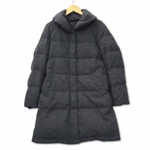 パリゴ PARIGOT ショールカラー フルジップ ダウンコート 38 グレー レディース