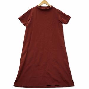 ニシカ nisica ボトルネック コットン Tシャツ ワンピース 1 ブラウン レディース