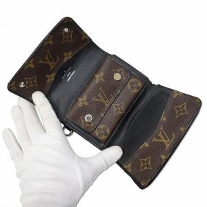 ルイヴィトン LOUIS VUITTON M60167 モノグラム・マカサー ポルトフォイユ・コンパクト ウォレットチェーン 財布 メンズ
