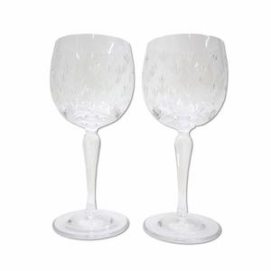 ティファニー TIFFANY & CO. フローレット ワイングラス ペア クリスタルガラス 