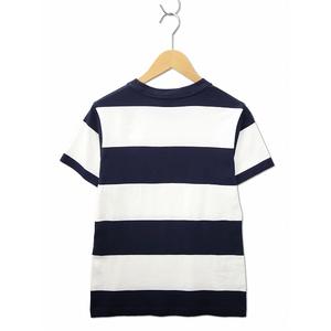 ルイヴィトン LOUIS VUITTON クルーネック 半袖 モノグラム・デニム ポケット ボーダー Tシャツ S NAVY/WHITE(ネイビー/ホワイト) メンズ