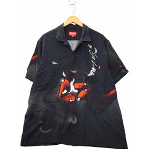 シュプリーム SUPREME 2020AW Blow Back Rayon S/S Shirt ブローバック レーヨン ショートスリーブ シャツ L BLACK ブラック メンズ