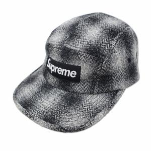 未使用品 シュプリーム SUPREME 2025FW Harris Tweed Camp Cap ハリスツイード キャンプ キャップ 帽子 BLACK(ブラック) メンズ