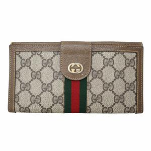 グッチ GUCCI ヴィンテージ GG柄 シェリーライン 長財布 BEIGE/BROWN(ベージュ/ブラウン) 