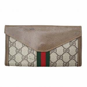 グッチ GUCCI ヴィンテージ GG柄 シェリーライン 長財布 BEIGE/BROWN(ベージュ/ブラウン) 