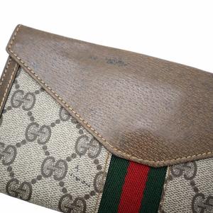 グッチ GUCCI ヴィンテージ GG柄 シェリーライン 長財布 BEIGE/BROWN(ベージュ/ブラウン) 